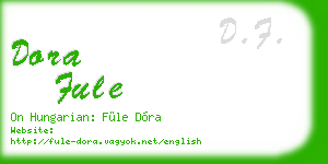 dora fule business card