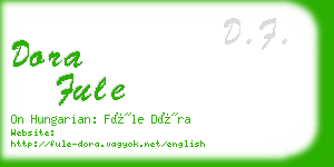 dora fule business card